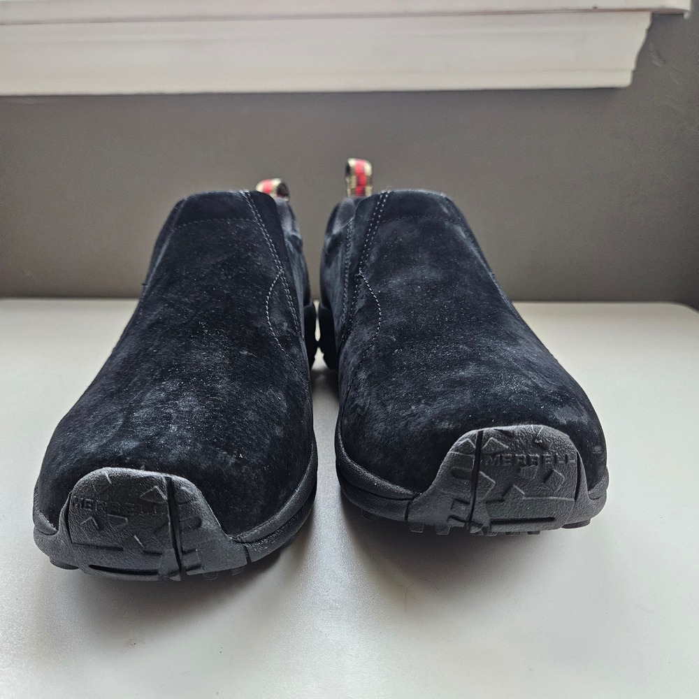 Merrell Jungle Moc Black Suede Slip On Shoes Mens 10 Loafers - Picture 6 of 13